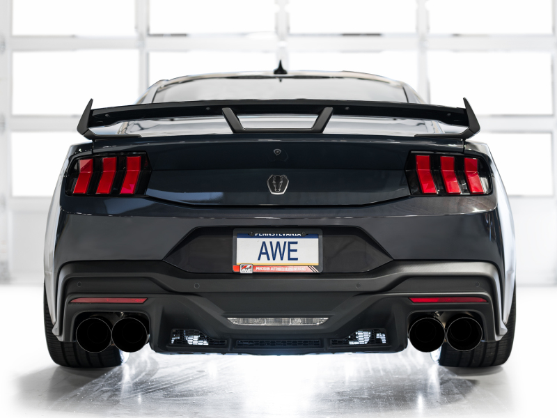 AWE Tuning Track Edition Cat-Back Exhaust w/ Quad Diamond Black Tips for AWE 2024 Ford Mustang Dark Horse S650 RWD - Image 4