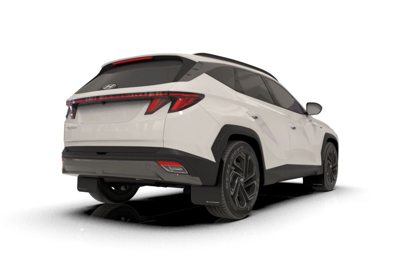 Rally Armor 25-26 Hyundai Tucson (Excl. ICE & XRT) Black UR Mud Flap w/ Dark Grey Logo - Image 3