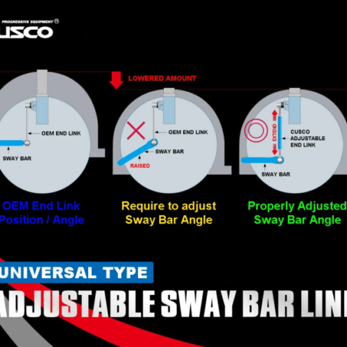 Cusco Universal Adjustable Front Sway Bar End Link Set(345mm-375mm) - Image 2