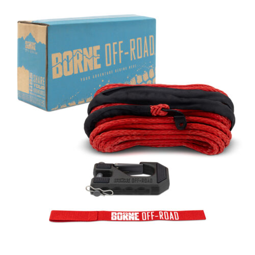 Alternative view of Borne Off-Road Winch Hook - 3/8in Rope - Hand Strap - Red