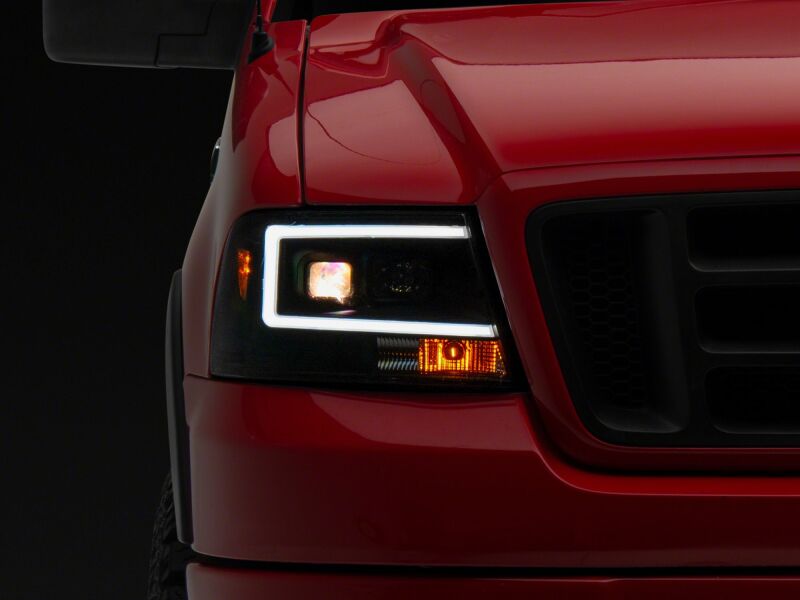 Raxiom for 2004-2008 Ford F-150 Axial Series Projector Headlights- Black Housing- Clear Lens - Image 9