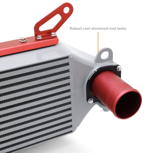Mishimoto Intercooler & Pipe Kit - Silver Cooler - Red Pipes for 2023+ Toyota GR Corolla - Image 4