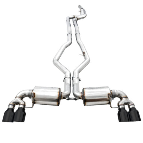 AWE Tuning Touring Edition Exhaust - Quad Diamond Black Tips for 2019+ BMW M340i (G20) Non-Resonated - Image 5