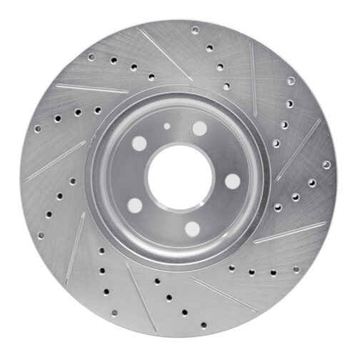 R1 Concepts for 11-17 Audi Q5 (Mexico) Front Left Drilled & Slotted Silver Brake Rotor - Image 5