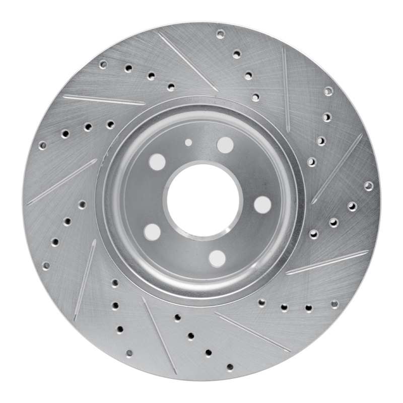 R1 Concepts for 11-17 Audi Q5 (Mexico) Front Left Drilled & Slotted Silver Brake Rotor - Image 5