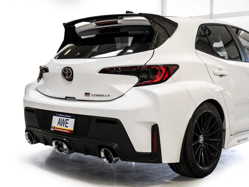 AWE Tuning Touring Edition Cat-Back Exhaust - Chrome Silver Tips for 23-24 Toyota GR Corolla - Image 3