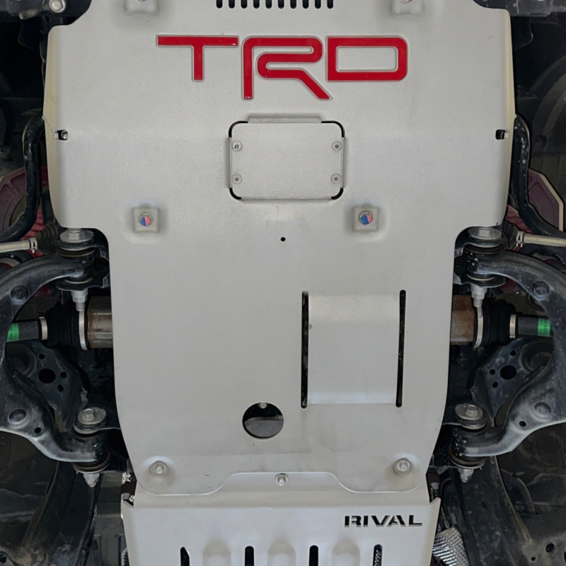 Rival 2016-2023 Toyota Tacoma 3Gen 4WD Aluminum Transmission Transfer Case Skid Plate - Image 3