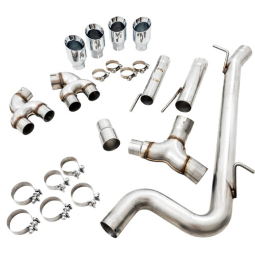 Alternative view of AWE Tuning Track Edition Exhaust w/Chrome Silver Tips 102mm for Mk7 Golf R