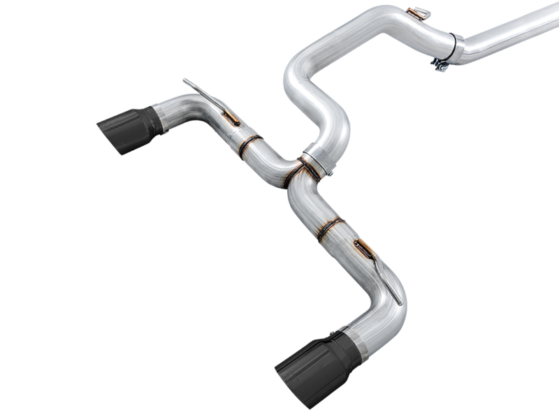 AWE Tuning Track Edition Cat-Back Exhaust - Diamond Black Tips for Ford Focus RS - Image 2