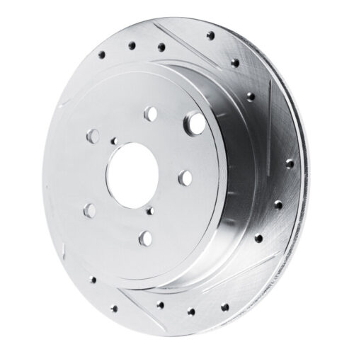 Alternative view of R1 Concepts for 22-25 Subaru WRX Rear Right Drilled & Slotted Silver Brake Rotor