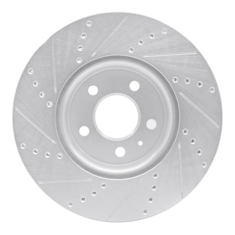 R1 Concepts for 08-25 Audi A4 (USA/Canada) Front Right Drilled & Slotted Silver Brake Rotor - Image 5