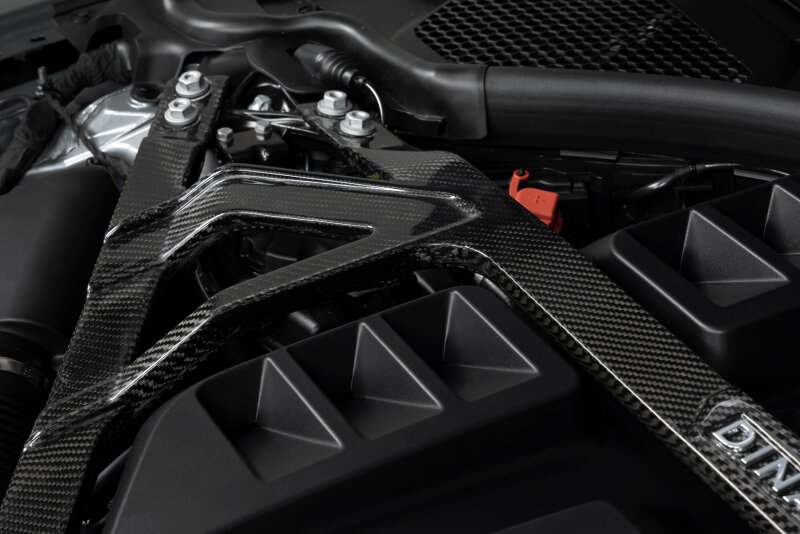 Dinan for 21-27 BMW M2/M3/M4 (G80/G82/G83/G87) Gloss Carbon Fiber Strut Tower Brace - Front - Image 8