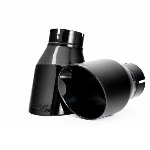 AWE Tuning Track Edition Exhaust Dual Outlet - Diamond Black Tips (Includes DP) for Audi B9 A5 - Image 3