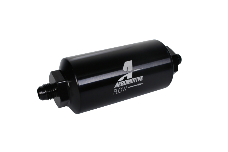 Aeromotive In-Line Filter - (AN-6 Male) 40 Micron Stainless Mesh Element Bright Dip Black Finish - Image 6