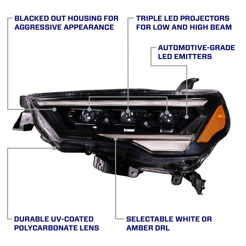Form Lighting 2014-2024 Toyota 4Runner Sequential LED Projector Headlights (Pair) - Image 5