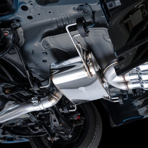 AWE Tuning Touring Edition Exhaust w/ Triple Chrome Silver Tips for 2023 Honda Civic Type R FL5 - Image 3