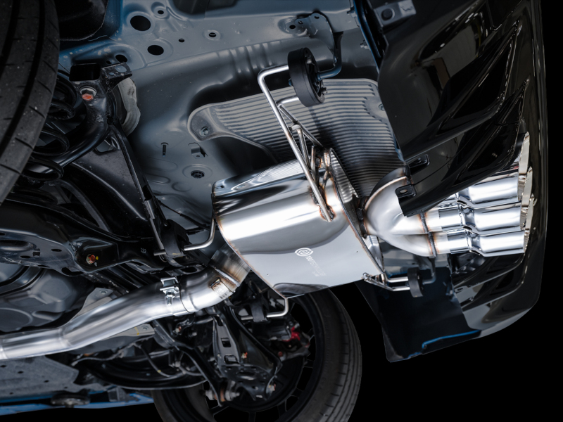 AWE Tuning Touring Edition Exhaust w/ Triple Chrome Silver Tips for 2023 Honda Civic Type R FL5 - Image 3