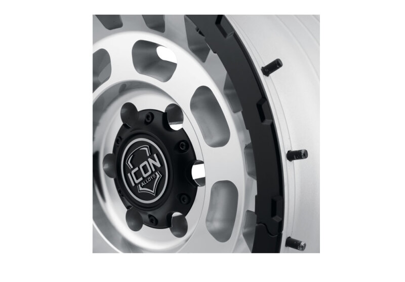 ICON Hammer Pro 17x8.5 / 5x5 / -6mm / 4.5in BS - Silver Machined - Image 7