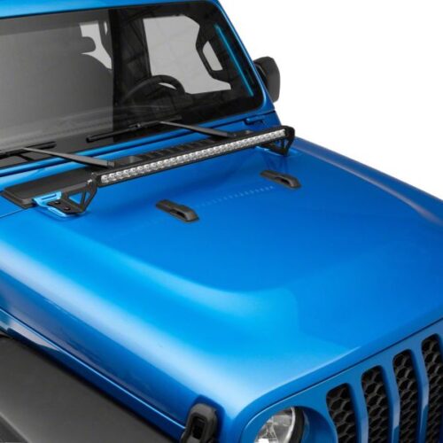 Raxiom for 2018-2023 Jeep Wrangler JL Axial Series 30-In Single Row LED Light Bar w/ Hood Mounting Brackets - Image 8