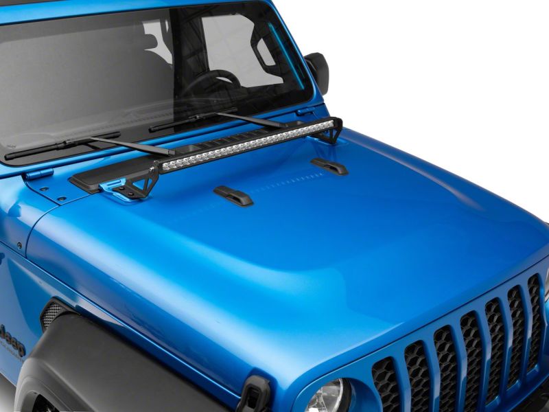 Raxiom for 2018-2023 Jeep Wrangler JL Axial Series 30-In Single Row LED Light Bar w/ Hood Mounting Brackets - Image 8