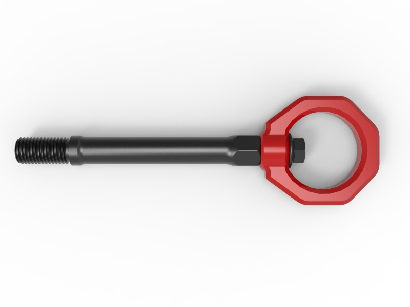 aFe Power CONTROL Front Tow Hook Red - Image 5