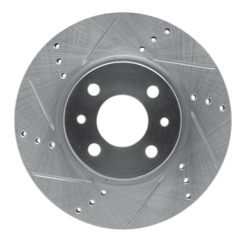 R1 Concepts for 09-19 Dodge Vision (Mexico) Front Left Drilled & Slotted Silver Brake Rotor