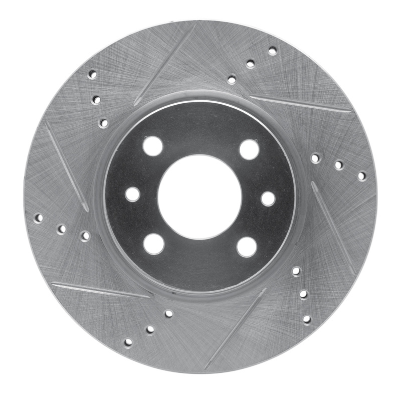 R1 Concepts for 09-19 Dodge Vision (Mexico) Front Left Drilled & Slotted Silver Brake Rotor
