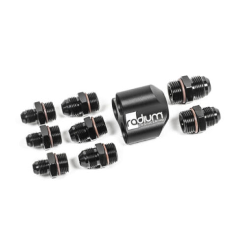 Radium Engineering 3 Into 1 Distribution Block w/ Fittings - Image 3