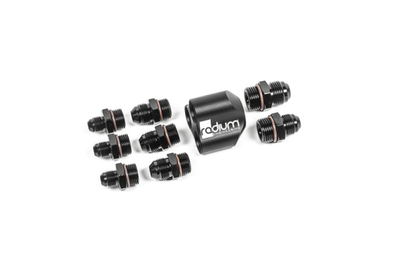Radium Engineering 3 Into 1 Distribution Block w/ Fittings - Image 3