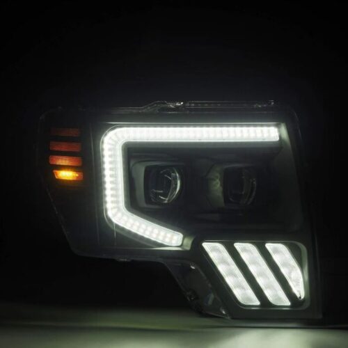 AlphaRex 09-14 Ford F-150 PRO-Series Projector Headlights Plank Style Black w/Activ Light/Seq Signal - Image 3