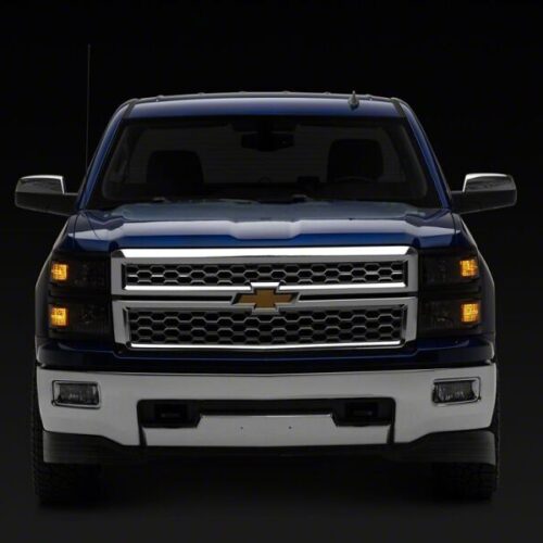 Raxiom for 2014-2015 Chevrolet Silverado 1500 OE Style Headlights/ Black Trim- Black - Clear Lens - Image 9