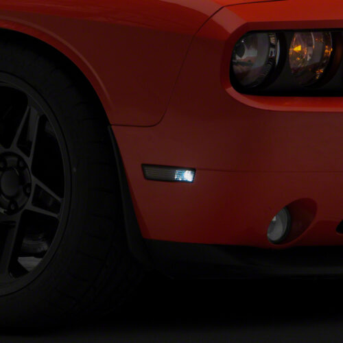 Raxiom for 2008-2014 Dodge Challenger Axial Series Side Marker Lamps- Smoked