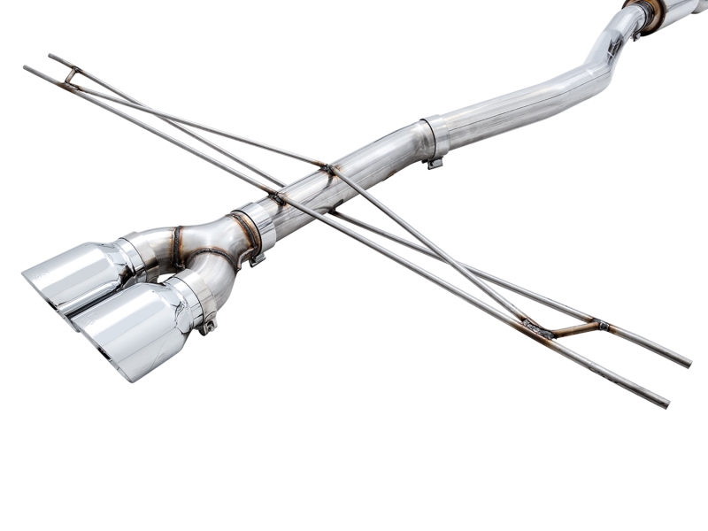 AWE Tuning Track Edition Exhaust w/Front Pipe & Dual Chrome Silver Tips for 2016+ Honda Civic Si - Image 6