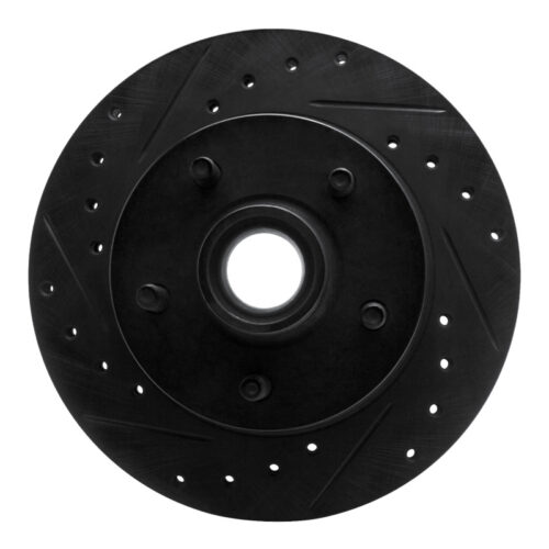 R1 Concepts for 83-94 Ford Ranger (USA/Canada) Front Left Drilled & Slotted Black Brake Rotor