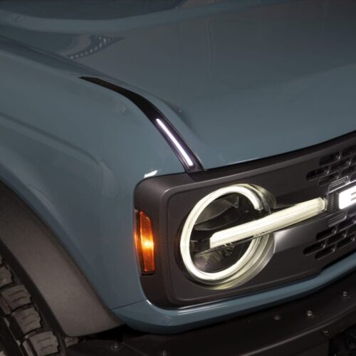 Putco 22-24 Ford Bronco Luminix DRL LED Light Hood Limb Riser (Factory Hood Side Hinge Replacements)