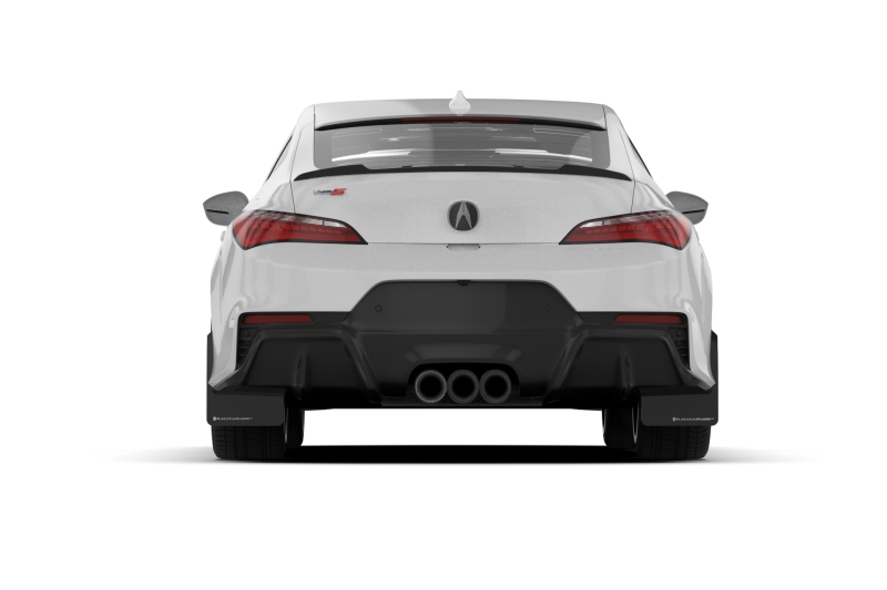 Rally Armor 23-26 Acura Integra Type S Black Mud Flap w/White Logo - Image 3