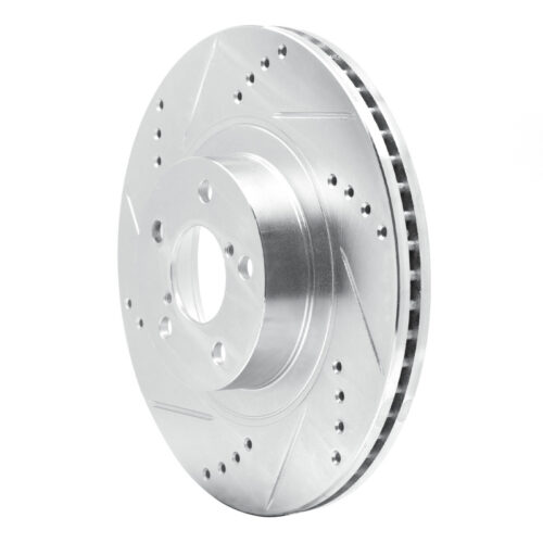 Alternative view of R1 Concepts for 04-25 Scion FR-S Front Left Drilled & Slotted Silver Brake Rotor
