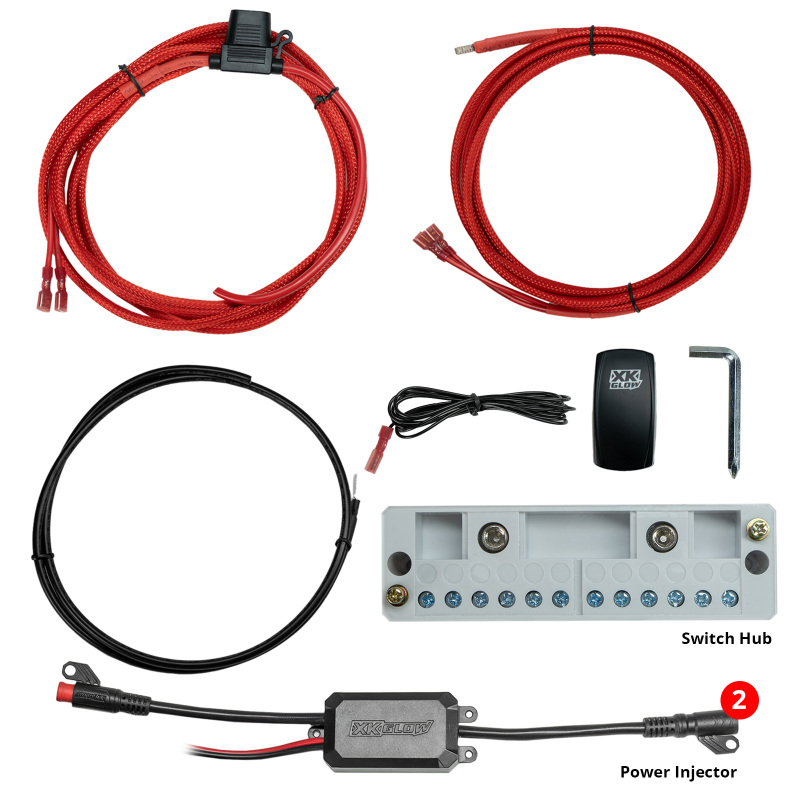 XK Glow XKmax 2x30in FIber Optic Light Strip Kit