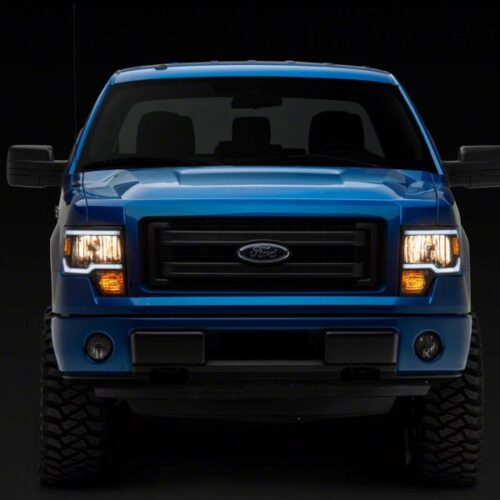 Raxiom for 2009-2014 Ford F-150 Axial Series Headlight w/ SEQL LED Bar- Black Housing (Clear Lens) - Image 10