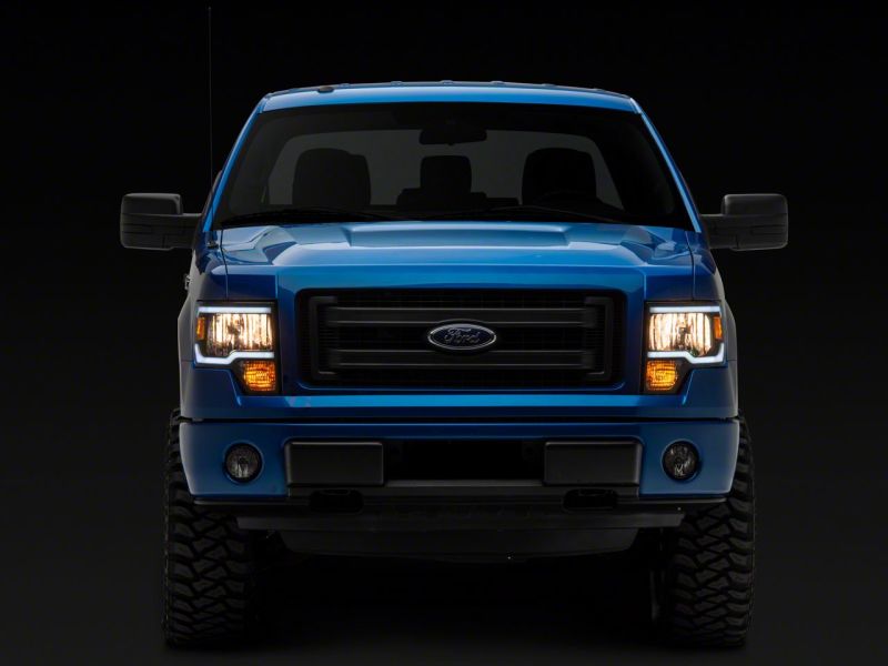Raxiom for 2009-2014 Ford F-150 Axial Series Headlight w/ SEQL LED Bar- Black Housing (Clear Lens) - Image 10