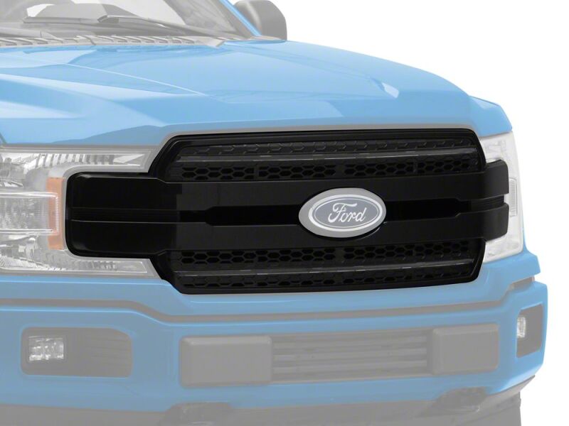 Raxiom for 2018-2020 Ford F-150 CXR Series LED Upper Replacement Grille with White DRL- Black