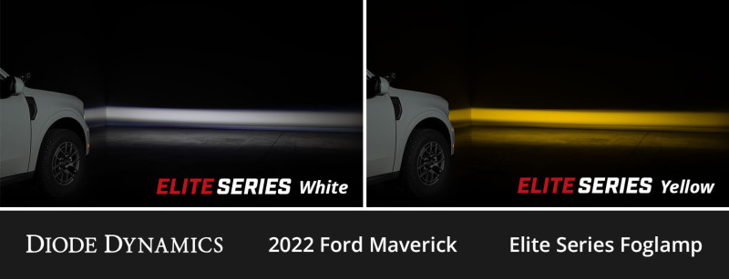 Diode Dynamics 2022+ Ford Maverick Elite Series Add-On LED Fog Light Kit Yellow - Image 6
