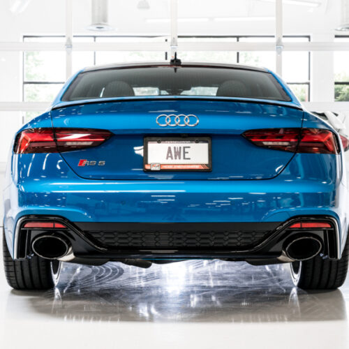 AWE Tuning Touring Edition Exhaust - RS-Style Diamond Blk Tips for Audi B9.5 RS5 Sportback Non-Resonated - Image 6