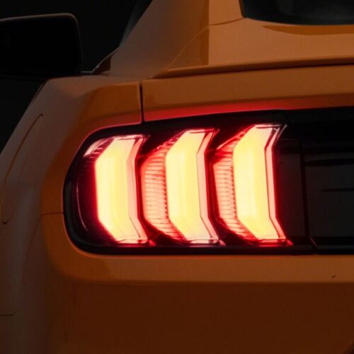 Raxiom 15-23 Ford Mustang Euro Style LED Tail Lights- Gloss Black Housing- Red Lens - Image 4