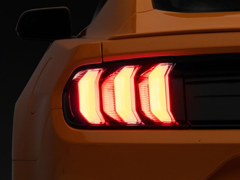 Raxiom 15-23 Ford Mustang Euro Style LED Tail Lights- Gloss Black Housing- Red Lens - Image 4