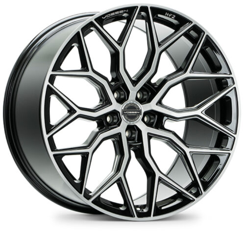 Vossen HF2-0M17 HF-2 20x10.5 / 5x112 / ET30 / Deep Face / 66.56 - Brushed Gloss Black Wheel