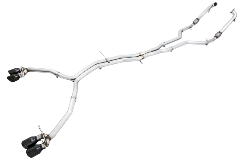 AWE Tuning Track Edition Exhaust - Non-Resonated (Black 102mm Tips) for Audi B9 S4