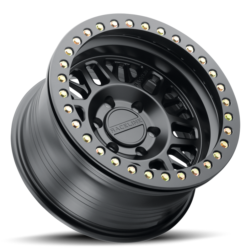 Raceline RT951B Ryno 17x9in / 5x127 BP / -12mm Offset / 83.82mm Bore - Satin Black Beadlock Wheel - Image 5