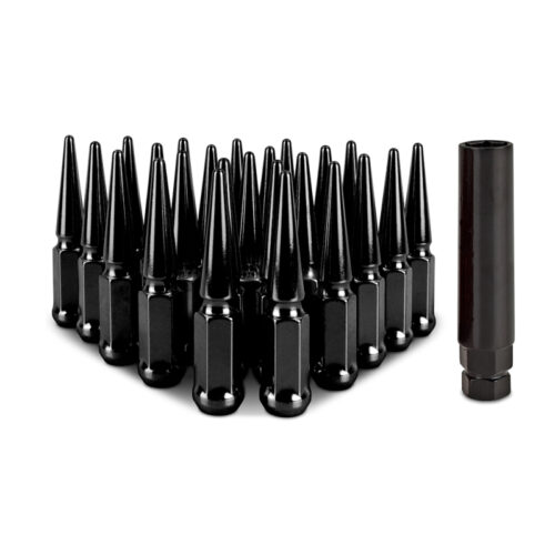 Mishimoto Steel Spiked Lug Nuts M14 x 1.5 24pc Set Black