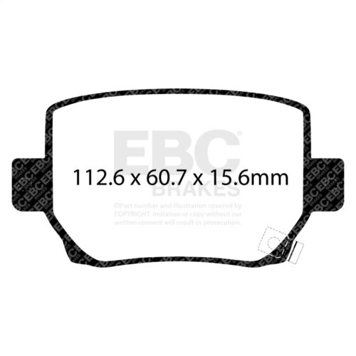 Alternative view of EBC 2020+ Tesla Model Y Electric Performance Bluestuff Rear Brake Pads